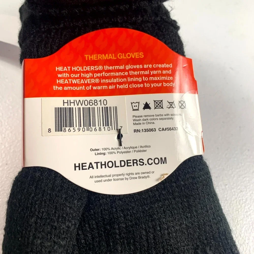 Heat Holders Heatweaver Thermal Amelia Gloves Womens L/XL Black Cable Knit Lined